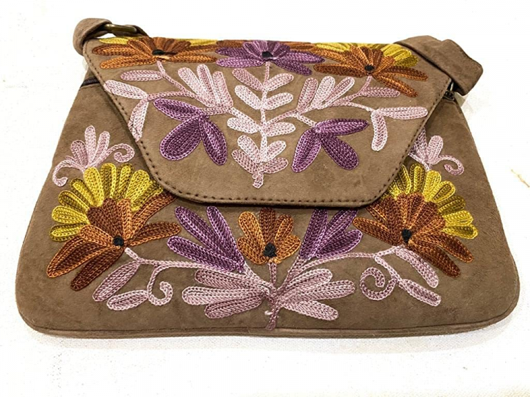 The Timeless Elegance of Kashmir’s Leather Bags with Ari Embroidery ...